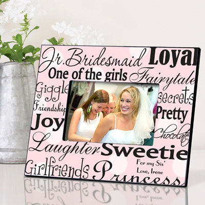 Personalized Jr. Bridesmaid Frame - Available in 7 Colors