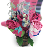 Happy Birthday Sock Bouquet-5 Pairs of Men Gift Socks-Birthday Greeting Message