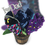 Happy Father's Day Sock Bouquet-5 Pairs of Men Gift Socks-I Love Dad Message
