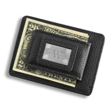 Studded Leather Money Clip and Card Holder