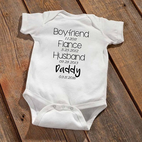 "Daddy To Be" Baby Announcement Bodysuit