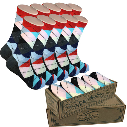 5 Pair Men Matching Fashion Dress Socks Gift Box-Groomsmen Weddings Party Socks