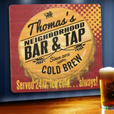Taproom Wood Tavern Bar Sign