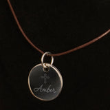 Inspirational Pendant Necklace with Engraved Cross